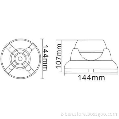 CCD CMOS Metal Dome Camera with 50m IR Distance